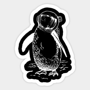 Astronauts penguin, surreal art design Sticker